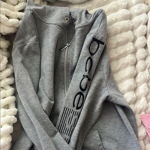 Bebe Gray Zip-Up Hoodie